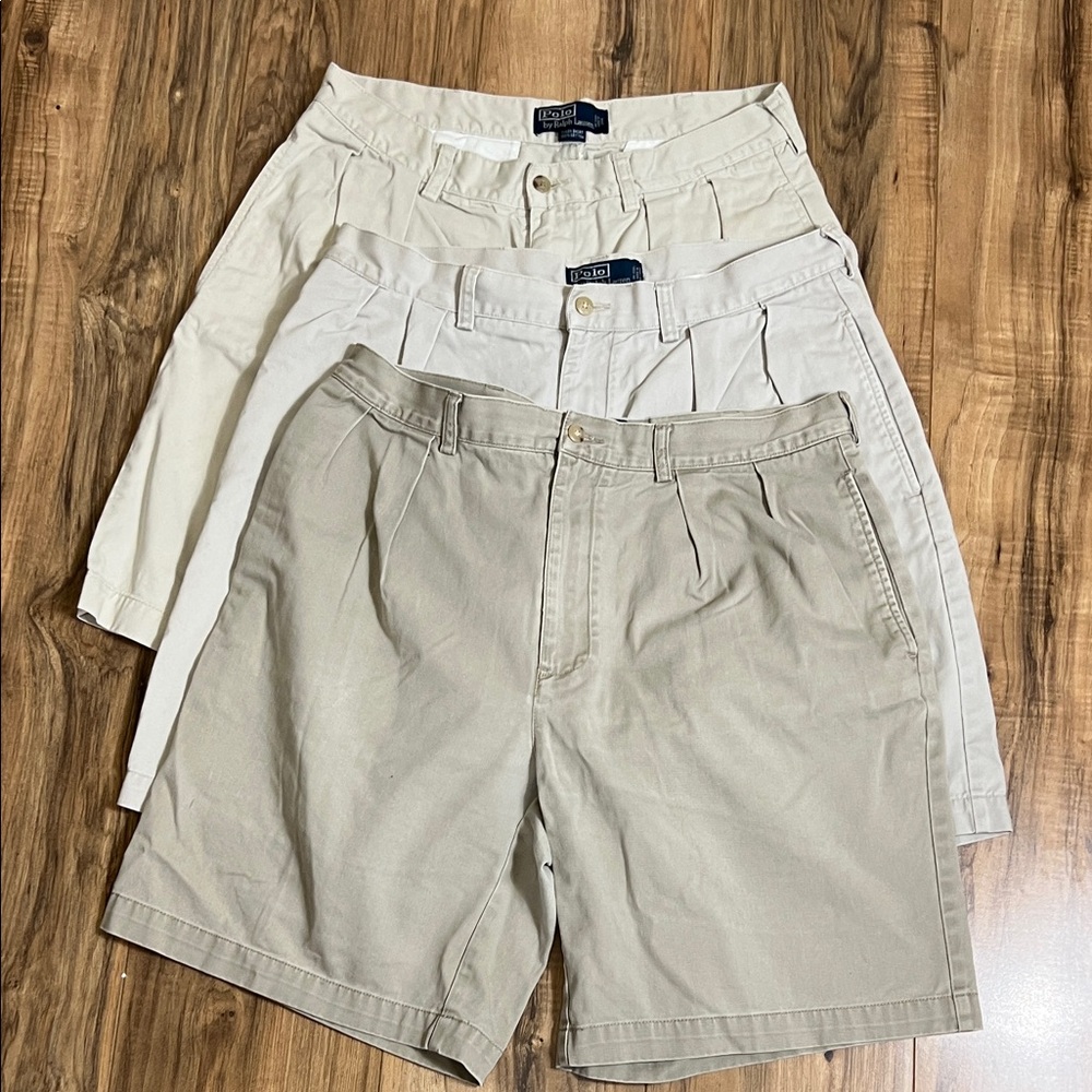 3 pairs Polo Ralph Lauren Shorts Sz 34